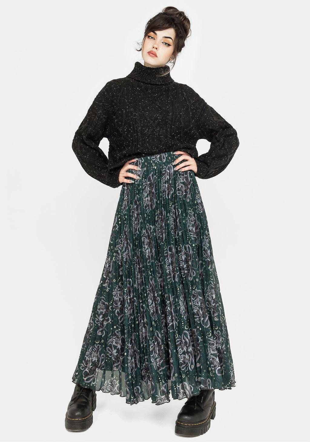 Cailleach Pleated Maxi Skirt Product Image