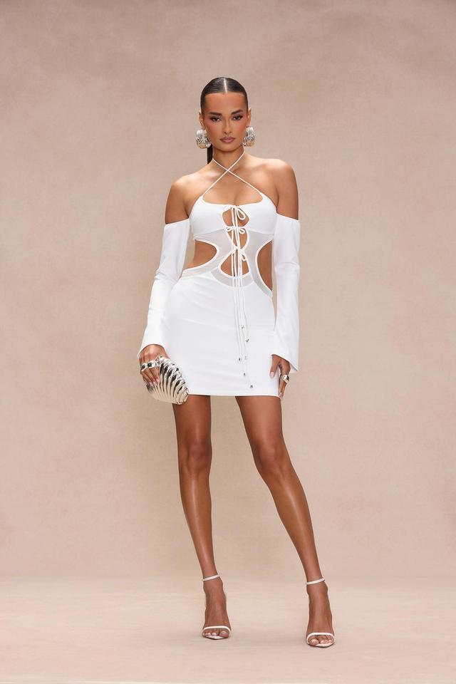 Lucia Cut Out Mini Dress - White Product Image