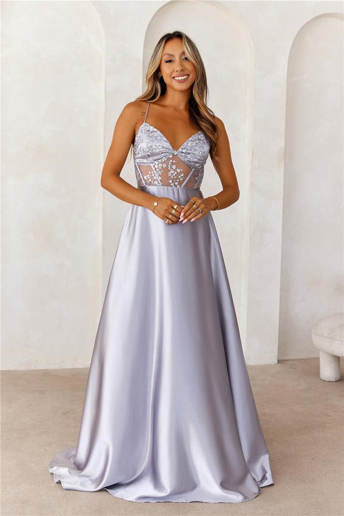 Enchanted Moon Maxi Dress Silver Product Image