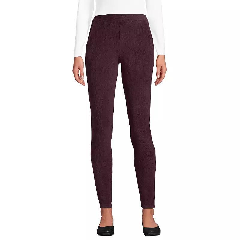 Petites Lands End Sport Knit High-Rise Corduroy Leggings, Womens product image