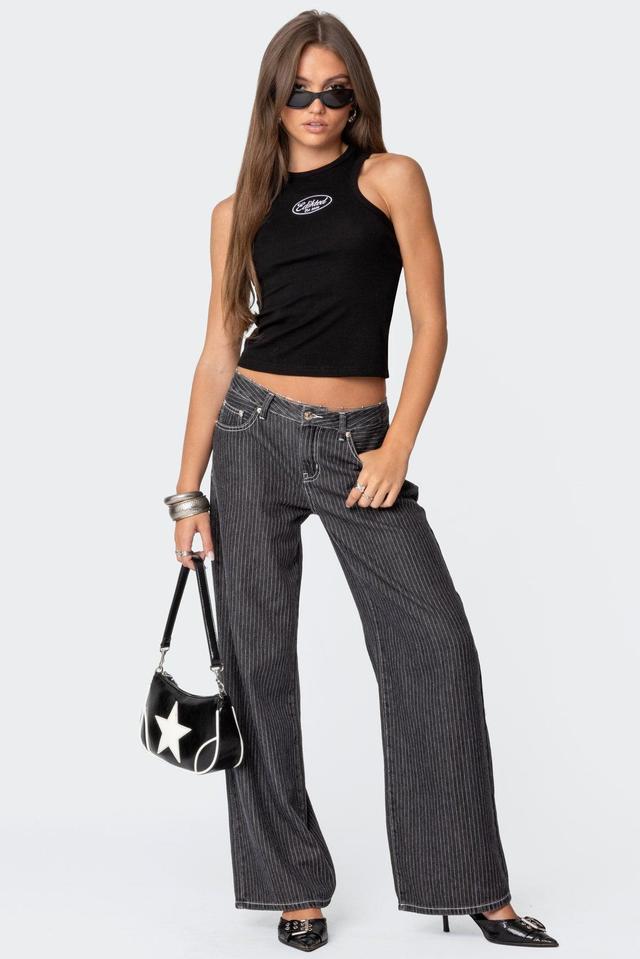 Pinstripe Low Rise Jeans Product Image