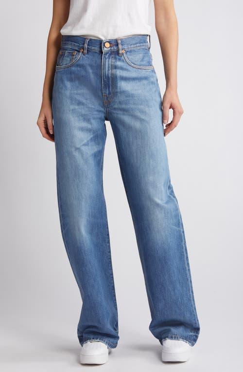 Womens Coated Wide-Leg Jeans Product Image