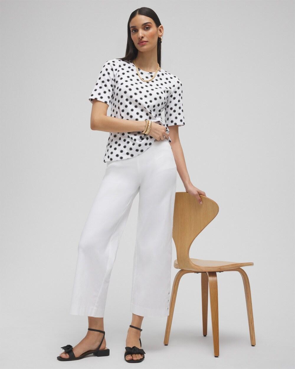 Polka Dot Everyday Elbow Sleeve Tee Product Image