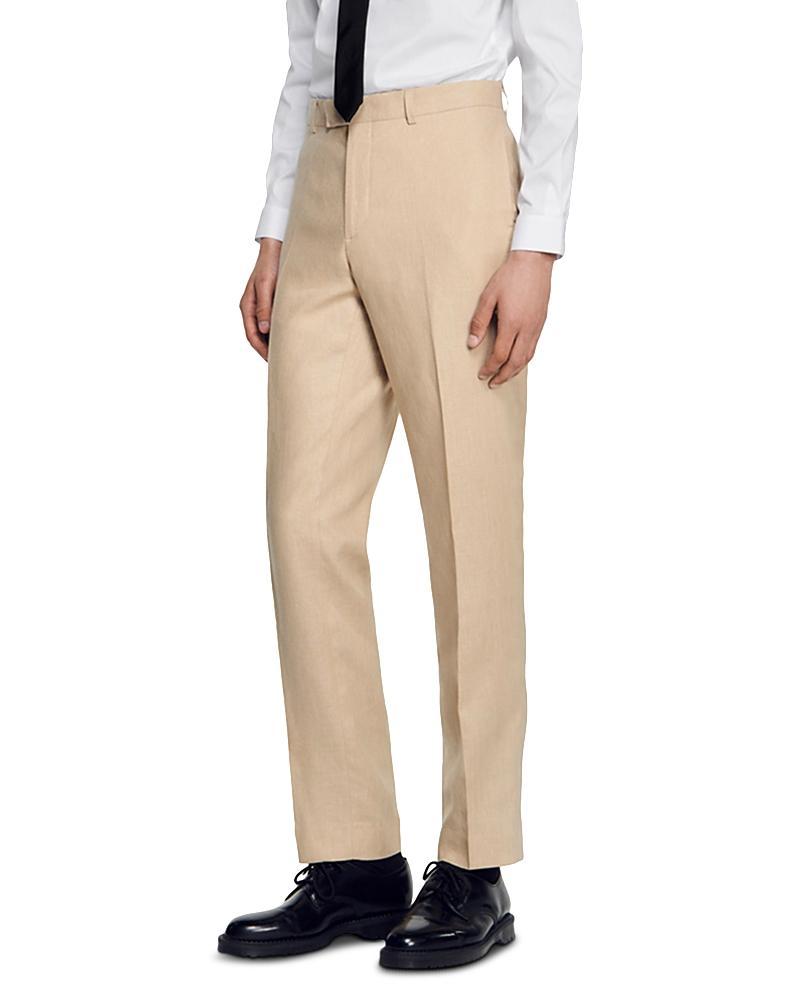 Sandro Classic Fit Linen Pants Product Image