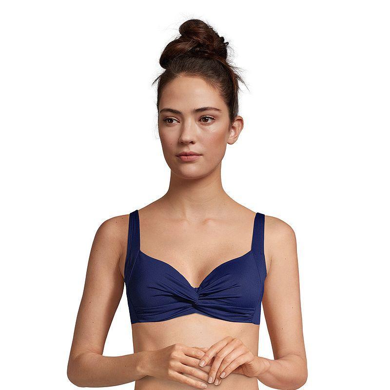 Womens Lands End Twist-Front Underwire Bikini Top Product Image