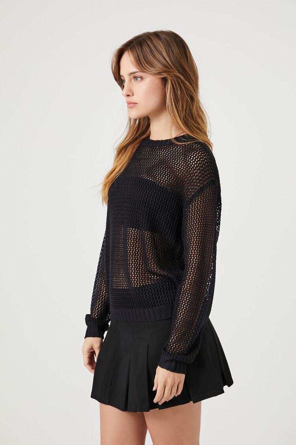 Open-Knit Drop-Sleeve Sweater | Forever 21 Product Image