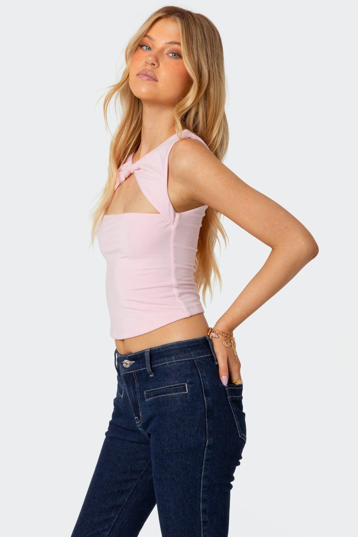 Twisted Cut Out Tank Top Product Image