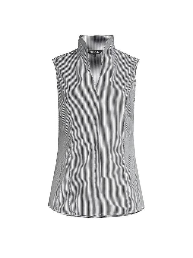 Misook Pinstripe Sleeveless Stretch Blouse Product Image