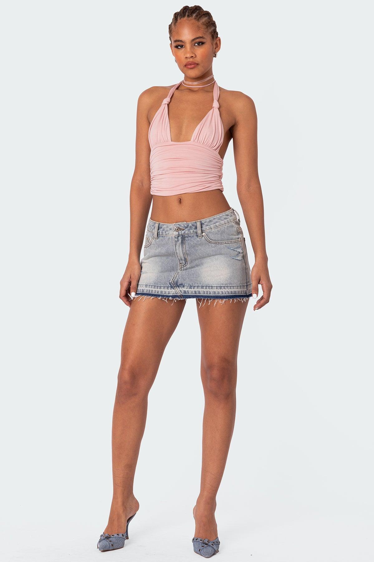 Lillie Knotted Halter Top Product Image