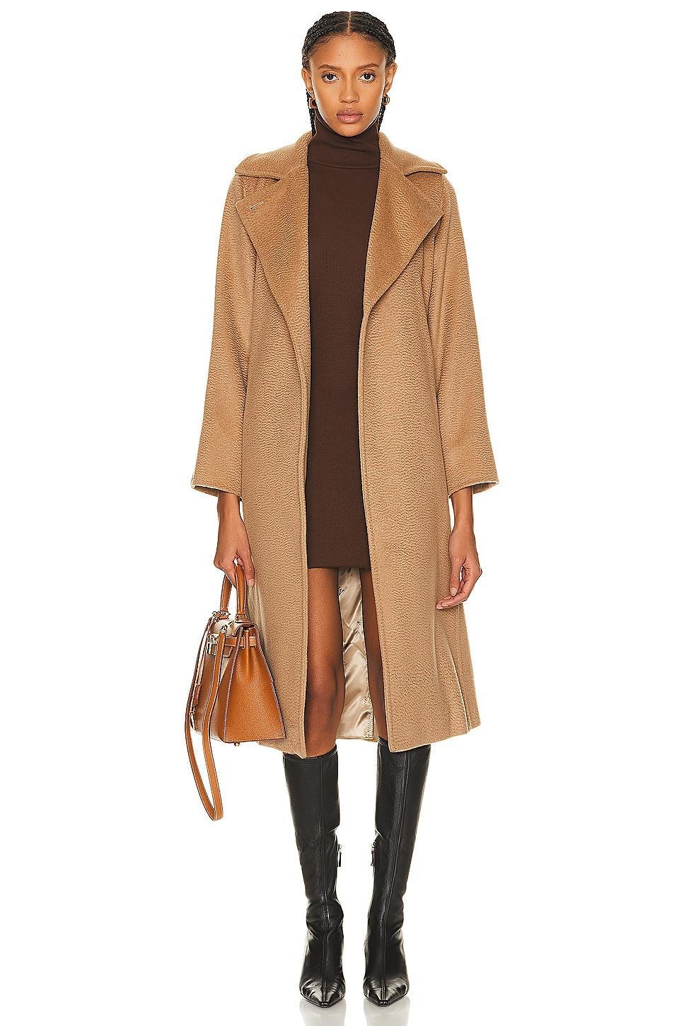 Womens Manuela Icon Camel Hair Wool Wrap Coat Product Image