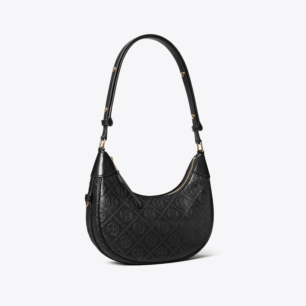 T Monogram Leather Crescent Bag Product Image