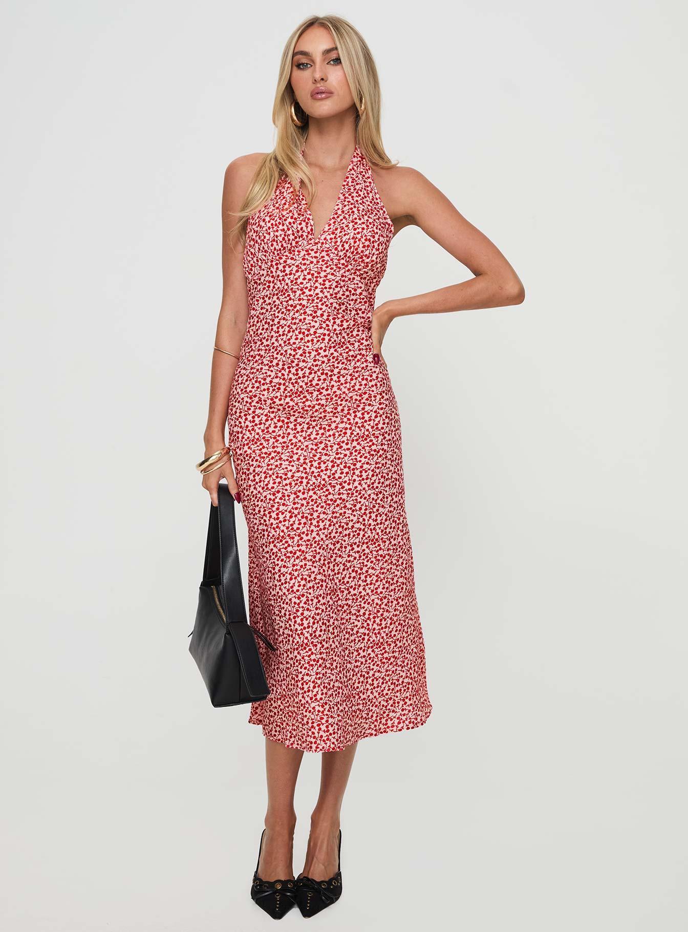 Danielo Maxi Dress Red Floral Product Image