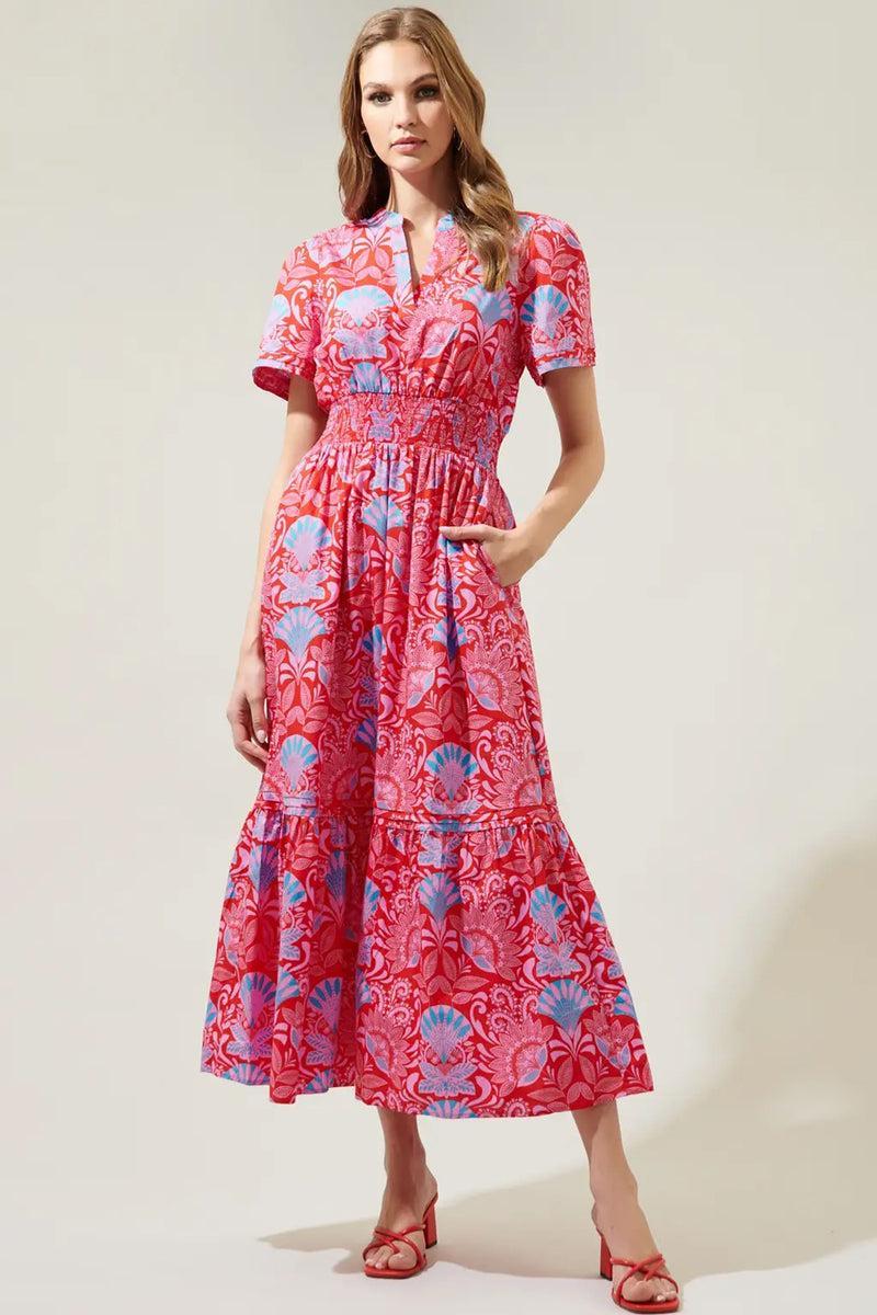 Radiant Floral Midi Dress Product Image