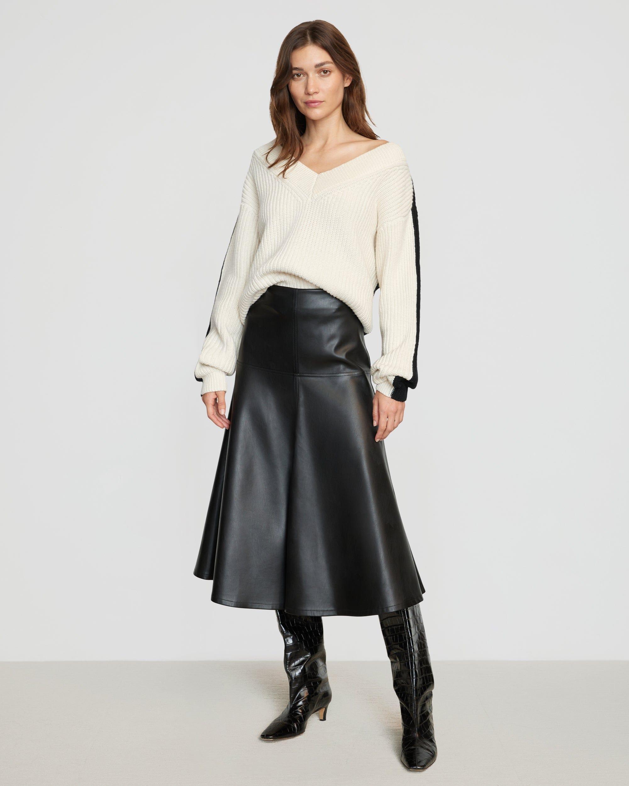 Harley A-Line Vegan Leather Skirt Product Image