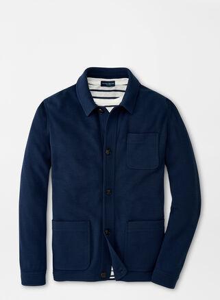 Peter Millar Mens Strasse Wool Jacket | Color: Dark Riviera Blue | Size: S Product Image