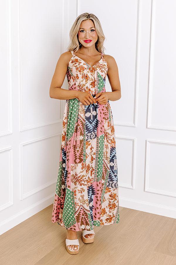 Cute As Can Be Color Block Maxi Dress Product Image