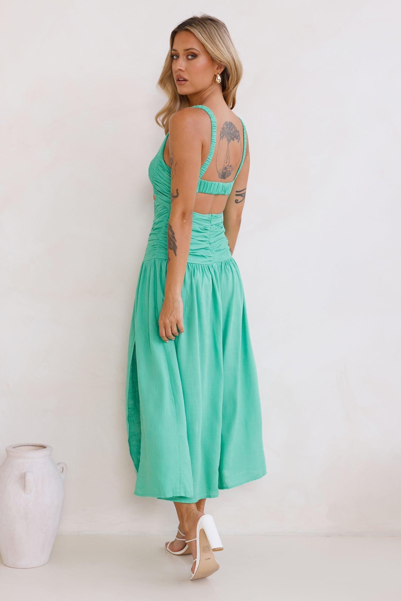 Fairy Lover Maxi Dress Light Green Product Image