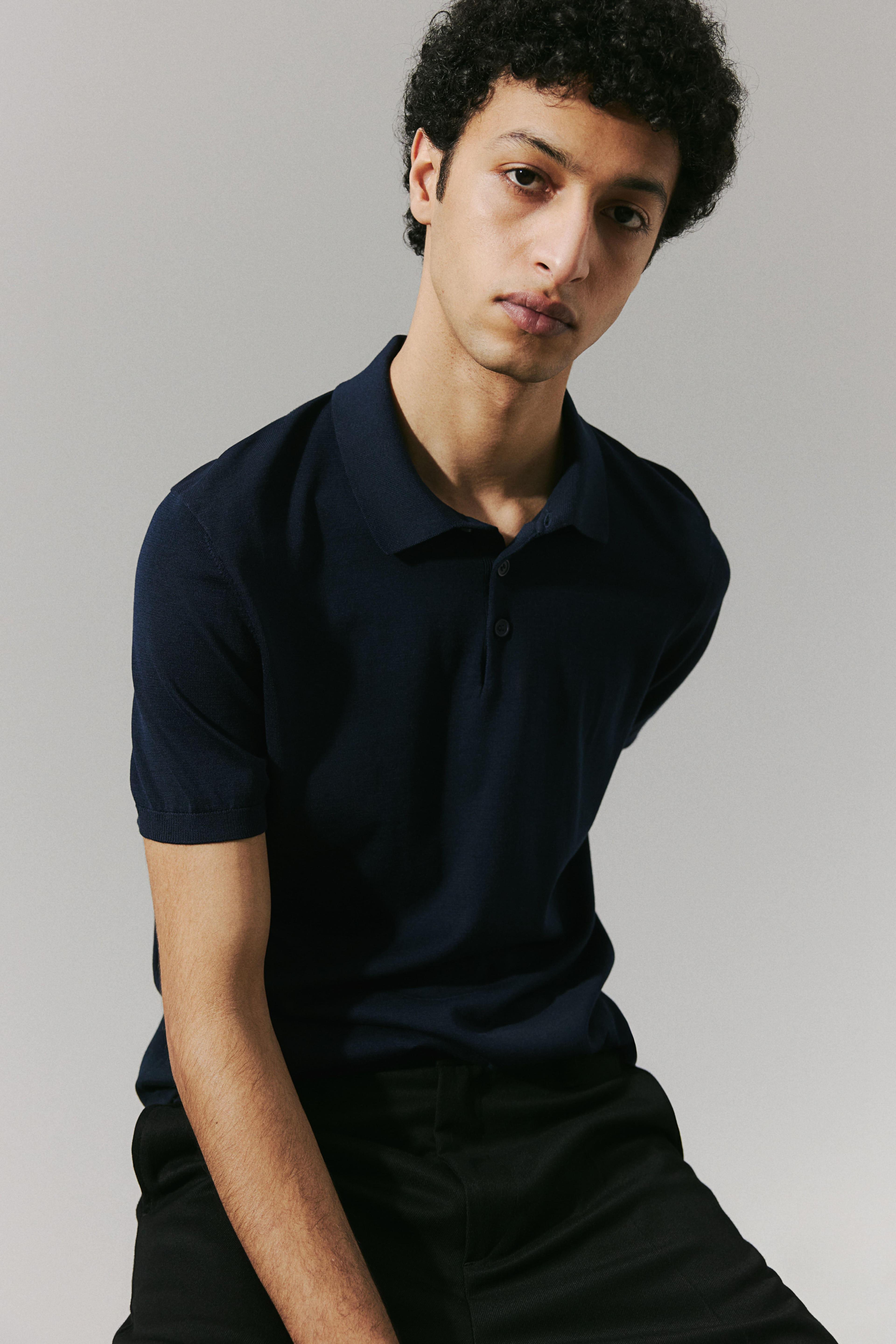 Slim Fit Silk-blend Polo Shirt Product Image