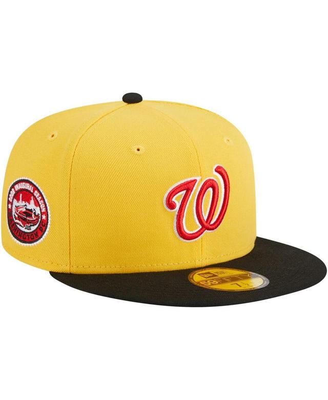 Mens New Era Yellow Washington Nationals Grilled 59FIFTY Fitted Hat - Yellow Product Image