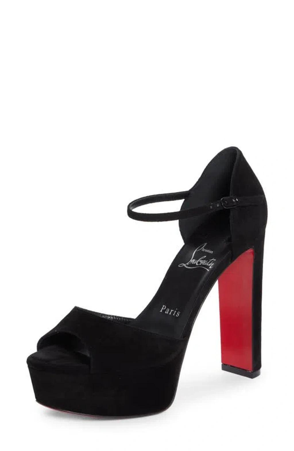 Sandaloo Peep-toe Sandal In Black Product Image