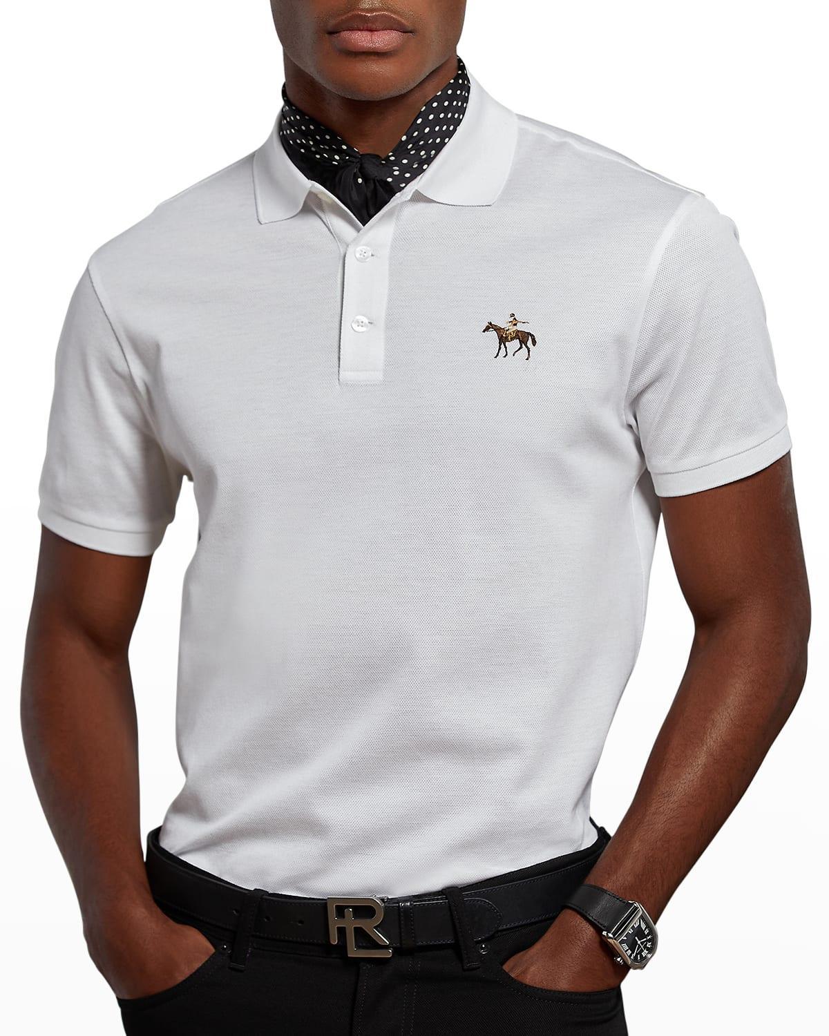 Mens Cotton Pique Standing Horse Polo Product Image