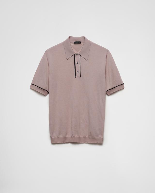 Wool polo shirt Product Image