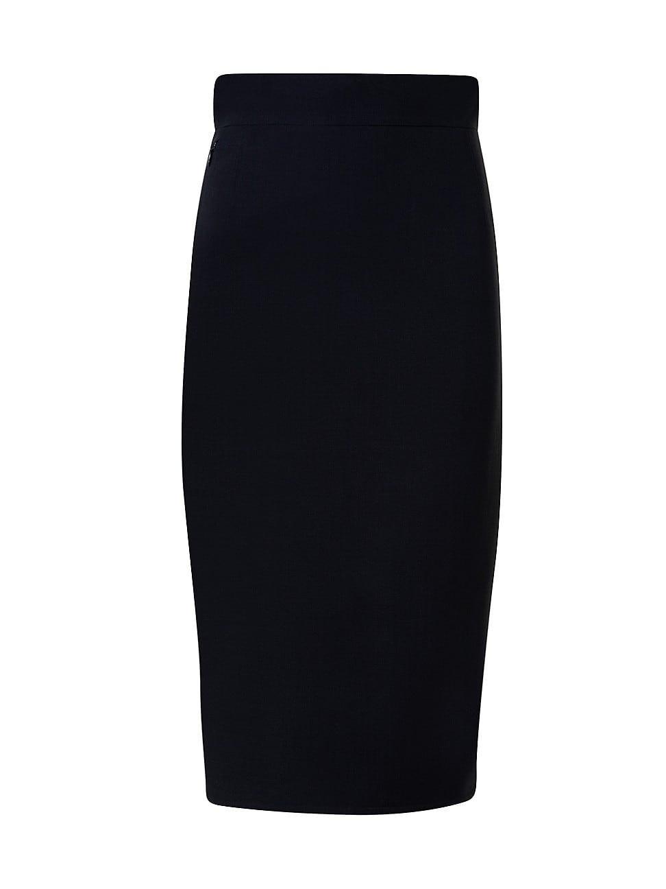 Womens Double-Face Wool Pencil Skirt Product Image