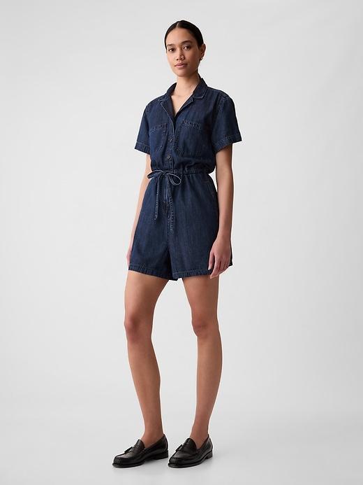 Denim Romper Product Image