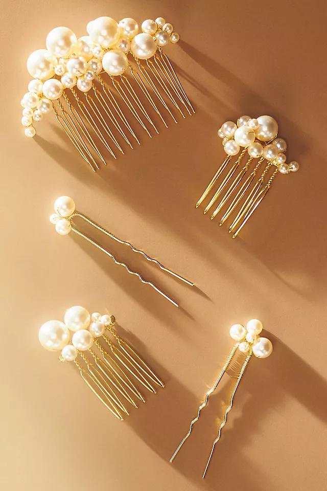 Twigs & Honey Pearl Bubbles Hair Combs and Pins, Set of 5 Product Image