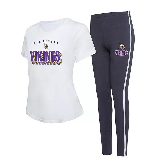 Womens Concepts Sport Minnesota Vikings Sonata T-Shirt & Leggings Lounge Set Product Image