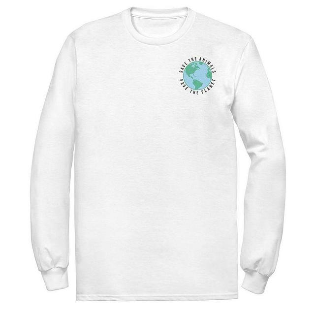 Mens Earth Day Save The Animals Save The Planet Left Chest Tee Product Image