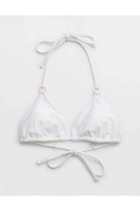 Aerie Shine Rib String Triangle Bikini Top Women's Product Image