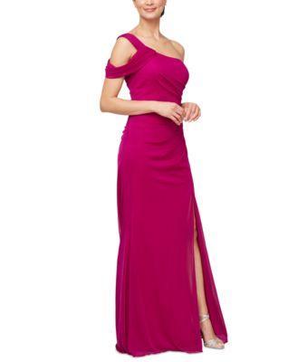 Women's Ruched One-Shoulder Gown Product Image