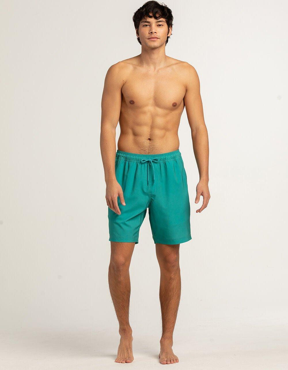 BLUE CROWN Beachy Hibiscus Color Changing Mens 7" Swim Shorts Product Image