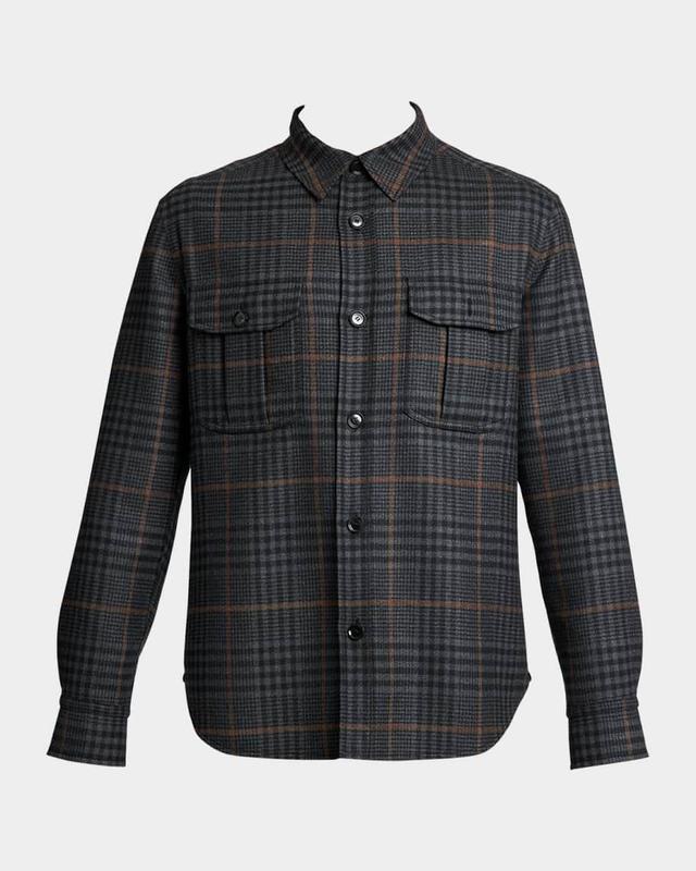 Men's Wool Plaid Overshirt Product Image