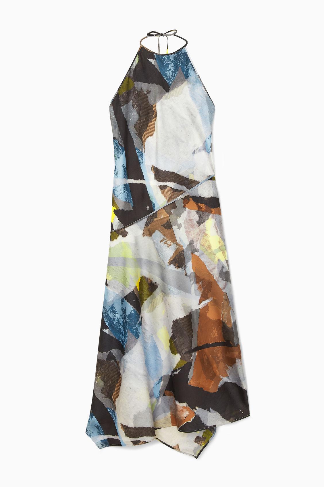 PRINTED ASYMMETRIC MIDI DRESS Product Image