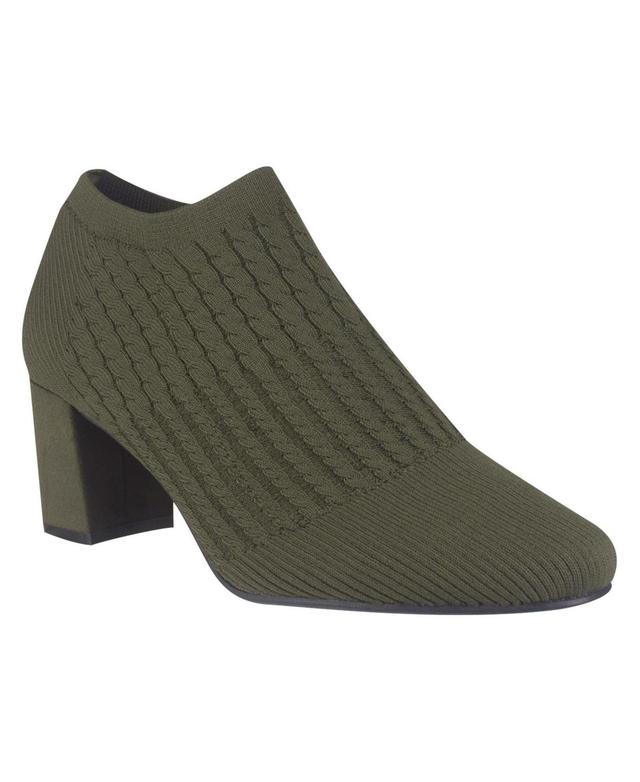 Impo Womens Nancia Block Heel Stretch Knit Ankle Booties Product Image