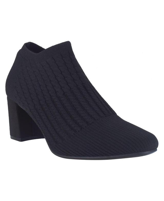 Impo Womens Nancia Block Heel Stretch Knit Ankle Booties Product Image