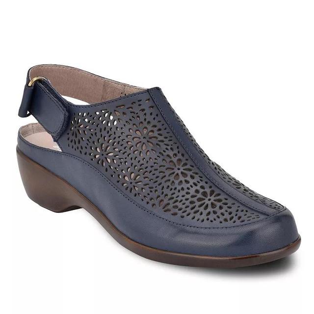 Easy Spirit Dawn Womens Perforated Leather Slingback Mules Product Image