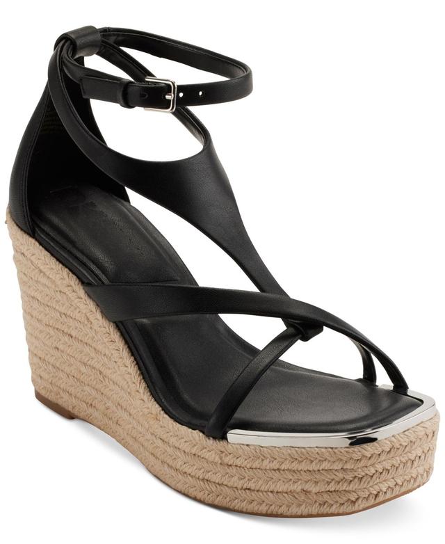 Dkny Womens Maryn Ankle-Strap Espadrille Wedge Sandals Product Image