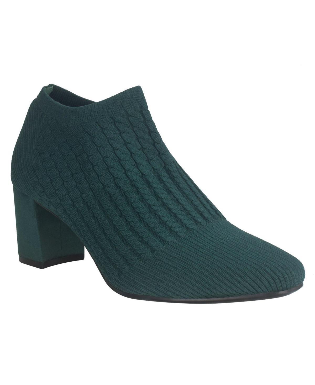 Impo Womens Nancia Block Heel Stretch Knit Ankle Booties Product Image