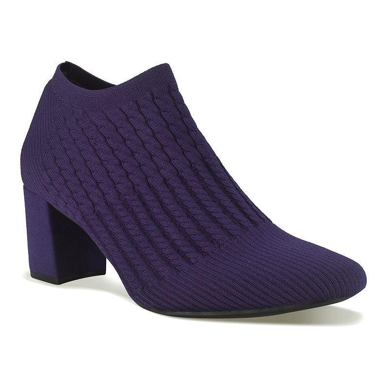 Impo Womens Nancia Block Heel Stretch Knit Ankle Booties Product Image