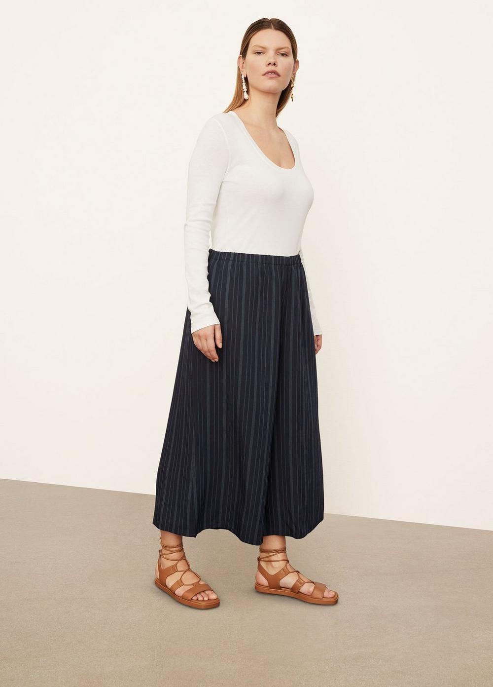 Tie-Front Striped Culotte Product Image