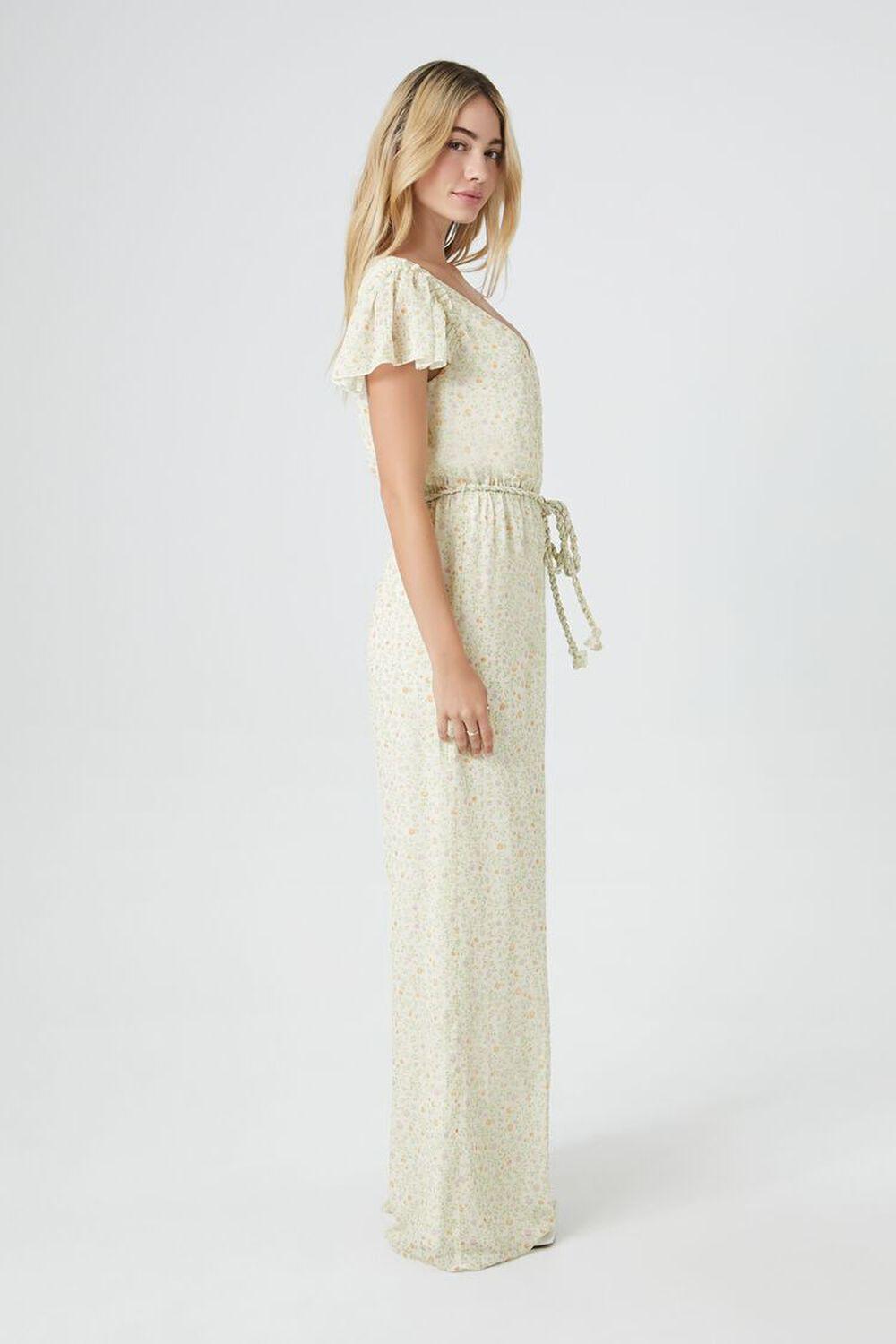 Ditsy Floral Surplice Jumpsuit | Forever 21 Product Image