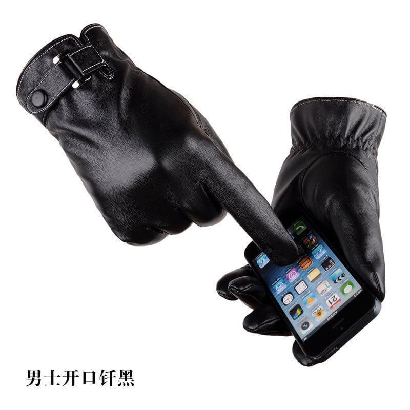 Faux Leather Gloves Product Image