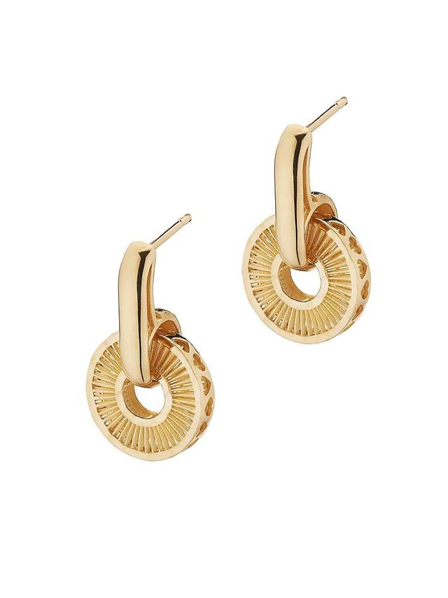 Womens 14K Yellow Gold Icon Drop Earrings Product Image