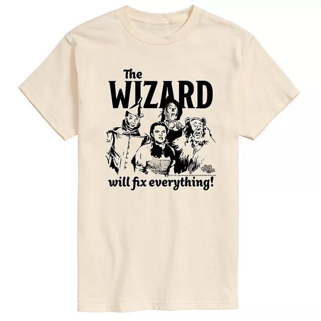 Mens Wizard Of Oz Wizard Will Fix Everything Graphic Tee Ivory Product Image