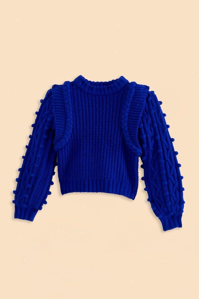 Blue Braided Sweater Product Image