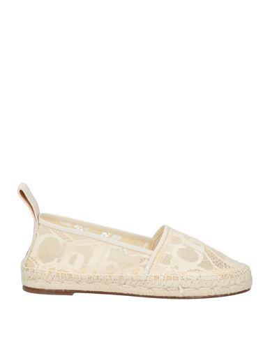 CHLOÉ Woman Espadrilles Ivory Size 7 Textile Fibers In White Product Image