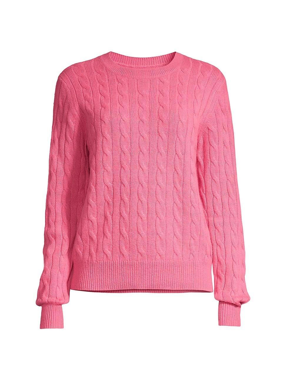 Womens Cashmere Cable-Knit Sweater product image